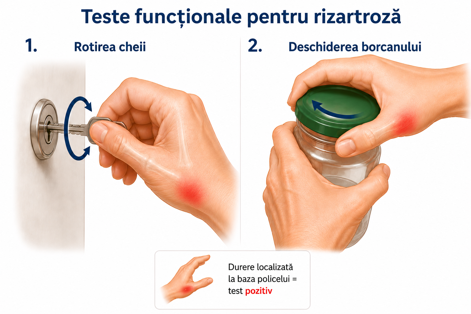 Rizartroza — test clinic